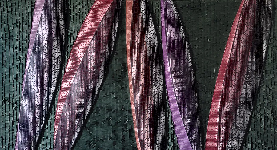 Зображення "IMG 20250623 181035" від Орест Гелитович, розмір: 70х130, матеріали: Папір, фольга, картон, медіум: Графіка